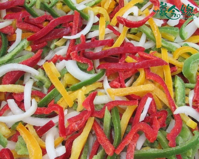 Frozen mixed pepper strip