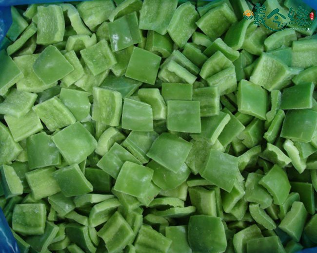 Frozen diced green pepper