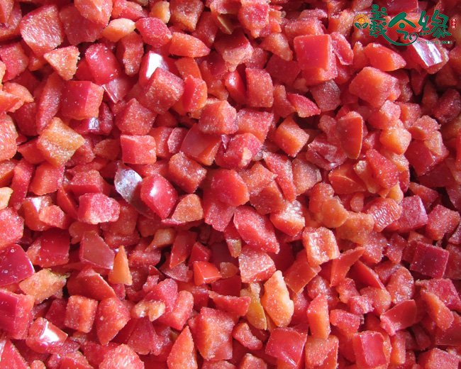Frozen diced red pepper