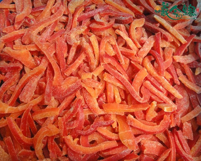 Frozen sliced red pepper