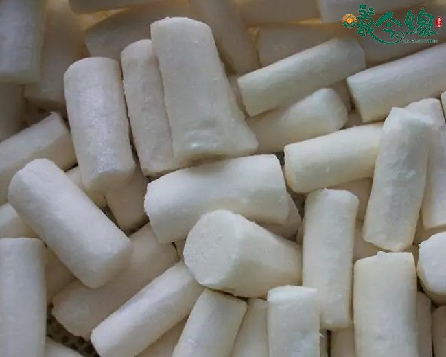 Frozen yam cut